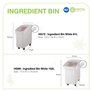 Ingredient Container ถังเก็บวัตถุดิบเเห้ง ถังเก็บอาหาร.