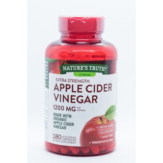 ภาพหน้าปกสินค้าNature\'s Truth Apple Cider Vinegar 1200mg 180 capsules (พร้อมส่งที่ไทย EXP. 03/2024) ที่เกี่ยวข้อง