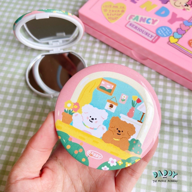 daddy-hello-fluffy-pocket-mirror-กระจกพกพา