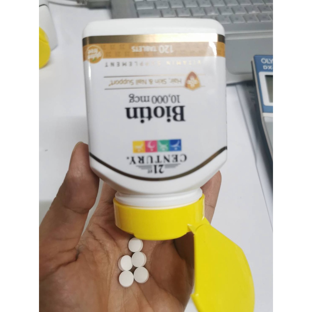 ภาพสินค้าพร้อมส่งจากไทย  ไบโอติน 21st Century Biotin 10,000 mcg (120 Tablets)และ 800mcg(110เม็ด) ลดผมร่วง เล็บแข็งแรง จากร้าน eunaturalvitamin4u บน Shopee ภาพที่ 6