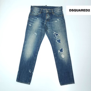 ยีนส์ Dsquared2 S71LA0747 เอว 32 แต่งขาด เฟดสนิม ขากระบอกเล็ก