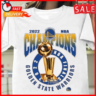 [100% Cotton] ขายดี!!! เสื้อยืด พิมพ์ลาย Golden State Warriors Finals Champs Basketball Trophy สําหรับผู้ชาย ไซซ์ S - 5X