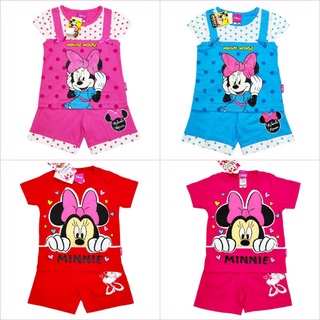 ชุดเด็ก เสื้อยืด+กางเกง มินนี่เม้าส์ Minnie mouse (สินค้าลิขสิทธิ์)