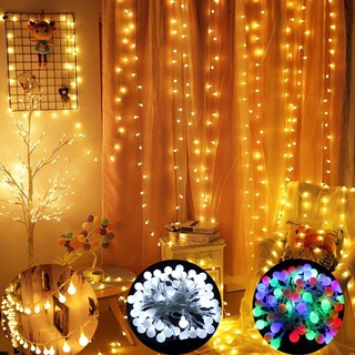 1.5M,3M,4M,5M LED Globe String Lights / Battery Operated Copper Wire Starry Fairy Lights / Waterproof String Lamp Suitable Indoor Outdoor / Decoration Night Light Perfect For Bedroom,Christmas,Ramadan,Parties,Wedding,Birthday,Kids Room,Patio,Window