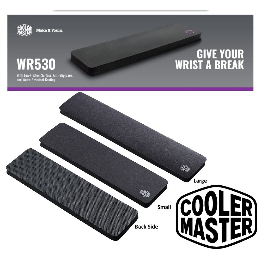 ภาพหน้าปกสินค้า️แผ่นรองข้อมือคีย์บอร์ด ️ Cooler Master WR530, WR531 Wrist Rest Accessory Gaming