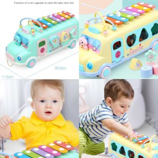 พร้อมส่ง รุ่นใหม่! Piano Bus 3 in 1 ของเล่นเสริมพัฒนาการลูกน้อย