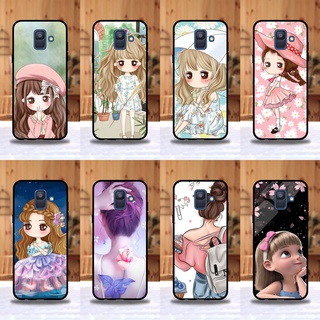 เคส Samsung A6 ลายการ์ตูนผู้หญิง ขอบนิ่มหลังแข็ง เคสมือถือ เคสโทรศัพท์ Case เคส TPU ขอบนิ่มหลังแข็ง ไม่ขูดตัวเครื่อง