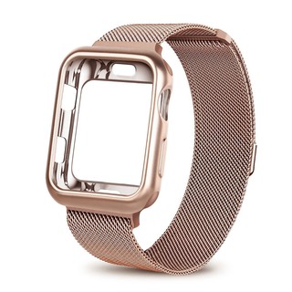 ภาพหน้าปกสินค้าสายนาฬิกาข้อมือโลหะ สําหรับ Apple watch band 41 มม. 45 มม. 44 มม. 40 มม. 42 มม. 38 มม. iWatch series 7 6 se 5 4 3 2 1 ที่เกี่ยวข้อง