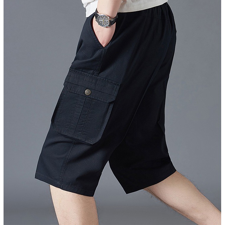 ภาพสินค้าG1"ลำลองกางเกงขาสั้นมีกระเป๋าหลายกระเป๋า"กางเกงเอวยืดมีเชือกผูก"ขาสั้นสีพื้น จากร้าน wipamutapon บน Shopee ภาพที่ 1