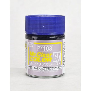 สีมิสเตอร์ฮอบบี้ Mr.CLEAR COLOR GX103 CLEAR BLUE 18ml