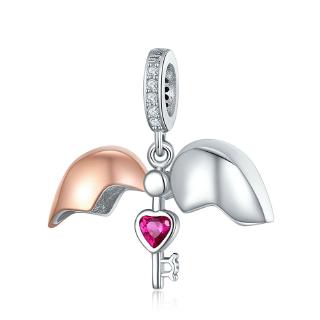 BAMOER The Key Of Heart Charm 925 Silver Bracelet Accessories SCC844