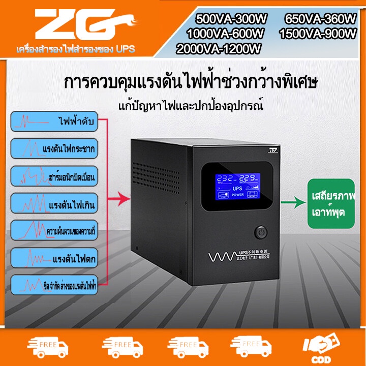 เครื่องสำรองไฟฟ้าของ-ups-แหล่งจ่ายไฟฉุกเฉินของ-การป้องกันไฟดับฉุกเฉินของคอมพิวเตอร์ที่บ้านในบ้าน-360w-600w-900w