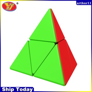 Wa YJ Magic Cube 2x2 พีระมิด ทรงสามเหลี่ยม สีพื้น ของเล่นเพื่อการศึกษา สําหรับเด็ก