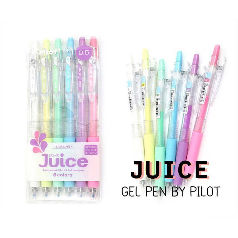 pilot-juice-set-6-สี-0-5-mm-ปากกาเจลสีพาสเทล