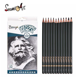 ภาพหน้าปกสินค้าSeamiArt 12pcs/15pcs 6H-12B Standard Sketching Pencil Art Suppliers/Stationery ซึ่งคุณอาจชอบราคาและรีวิวของสินค้านี้