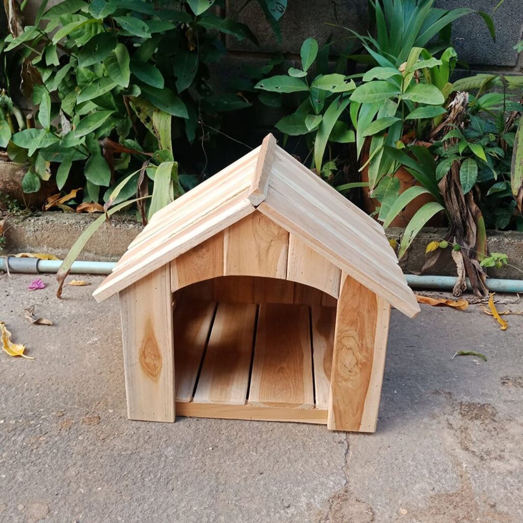 บ้านแมว-เล็ก-ขนาด-32x35x34cm-บ้านกระต่าย-ทำจากไม้สัก-ธรรมชาติ-แข็งแรง-ทนทาน-สีไม้ดิบธรรมชาติไม่ทำสี