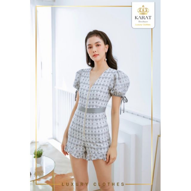 karat-playsuit-คอวีแขนตุ๊กตา