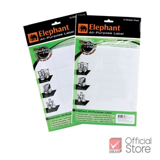 Elephant กระดาษสติ๊กเกอร์ แล็บสติ๊กเกอร์ จำนวน 15 แผ่น/ถุง