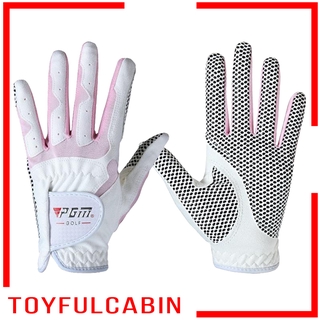 สินค้า ( Toyfulcabin ) ถุงมือตีกอล์ฟระบายอากาศสีขาวสีชมพู
