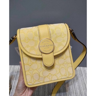 Coach North/South Lonnie Crossbody In Signature Jacquard