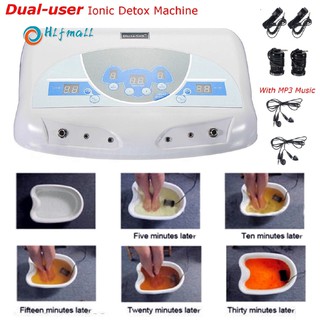 Hlfmall Dual Ion Cell Detox Ionic Foot Bath Spa Cleanse Machine LCD Infrared DFES