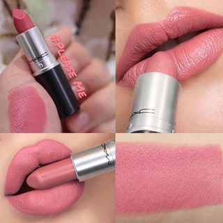 Beauty-Siam แท้ทั้งร้าน !! แบ่งขายลิปสติก MAC LIPSTICK สี PLEASE ME แบ่งขายใส่กระปุก แถมแปรงทาลิปฟรี แท้100%