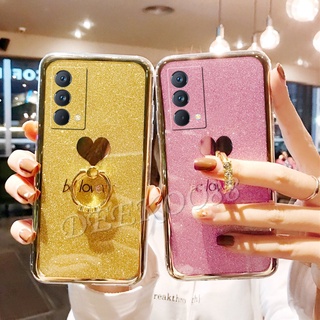 เคสโทรศัพท์ realme GT Master Edition 7 8 5G X7 Pro C21 C11 2021 C25 C17 C12 7i Narzo 30A Casing With Ring Holder Hardcase Bling Glitter Be Loved Cover RealmeGT ME Realme8 เคส