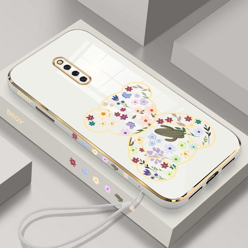 เคสโทรศัพท์มือถือ-ซิลิโคนนิ่ม-ขอบตรง-ลายการ์ตูนหมี-ดอกไม้-สําหรับ-vivo-y17-vivo-y15-vivo-y12-vivo-y12i-vivo-y11-vivo-y19-vivo-y73s