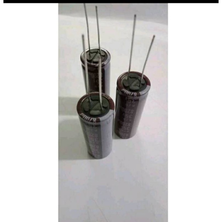 capacitor-8200uf35v-คาปาซิเตอร์-สีน้ำตาล-แพ็ค3ตัว-105cขนาด18x51mm-แท้-ใหม่จากโรงงาน-ตัวเก็บประจุ-ตัวcอิเล็คโตรไลท์8200uf