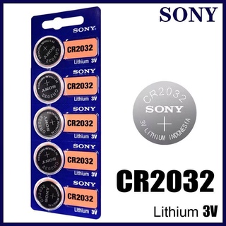 Sony ถ่านกระดุม lithium CR2032 3V(1 แพ็ค 5 ก้อน)