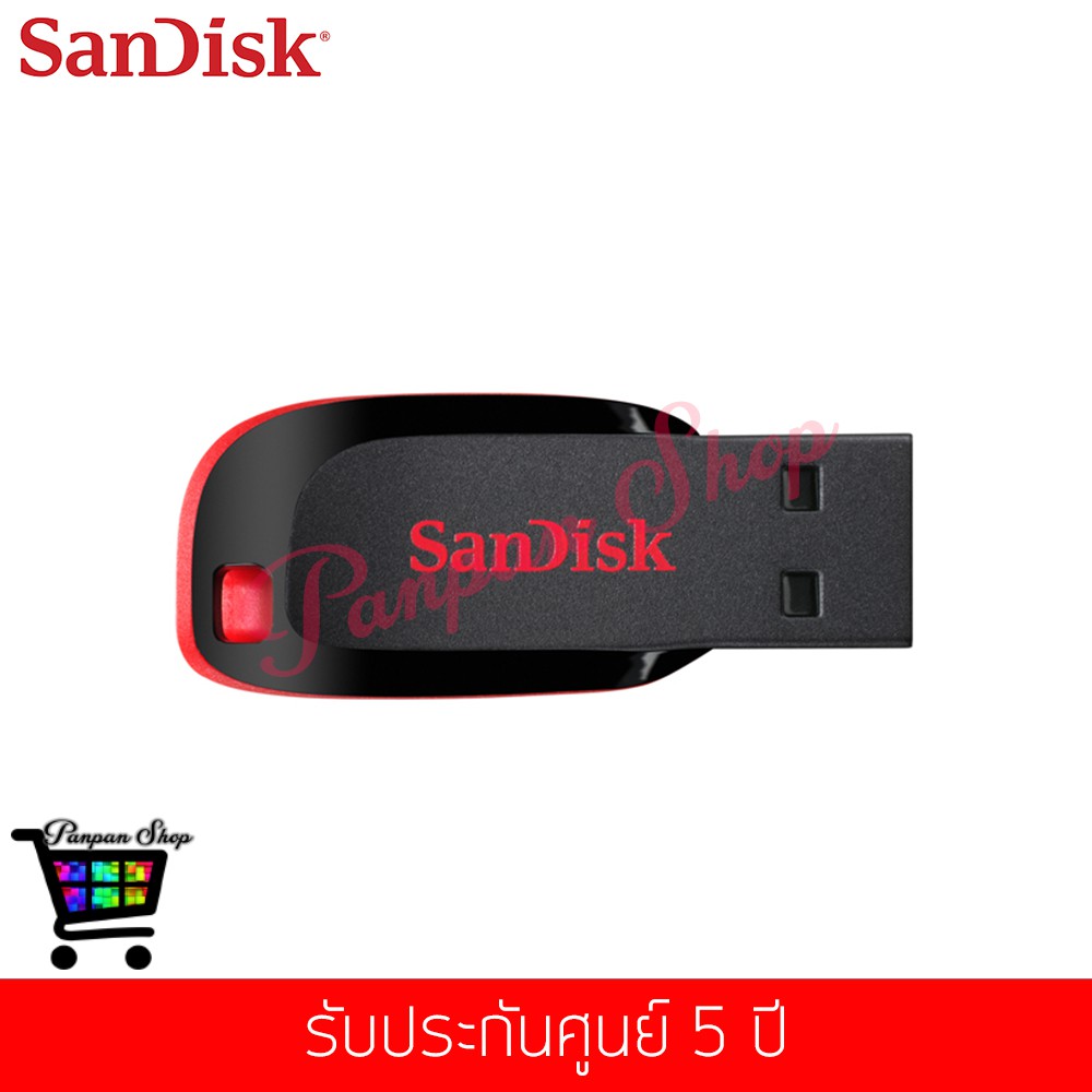ภาพสินค้าSanDisk Cruzer Blade 16 GB USB 2.0 Flash Drive (Black/Red)(SDCZ50-016G-B35) จากร้าน pnbeauty บน Shopee ภาพที่ 3