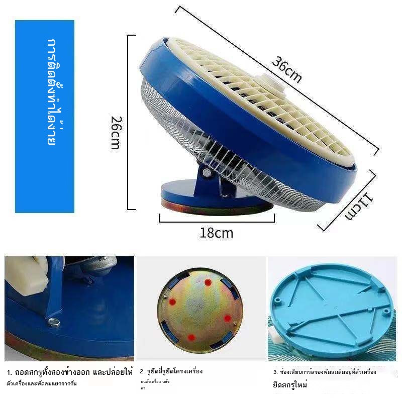 พัดลมติดรถยนต์ขนาด-12-นิ้ว-24v-รถบรรทุกขนาดใหญ่-รถโรงเรียน-พัดลมติดเพดาน-พัดลมระบายความร้อน-12v-รถยนต์นั่งส่วนบุคคล-เพดา