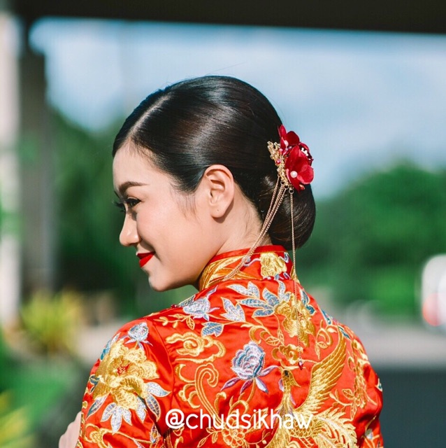 เซ็ตกิ๊บระย้า-เครื่องประดับยกน้ำชา-ล็อตนี้สีแดงสด