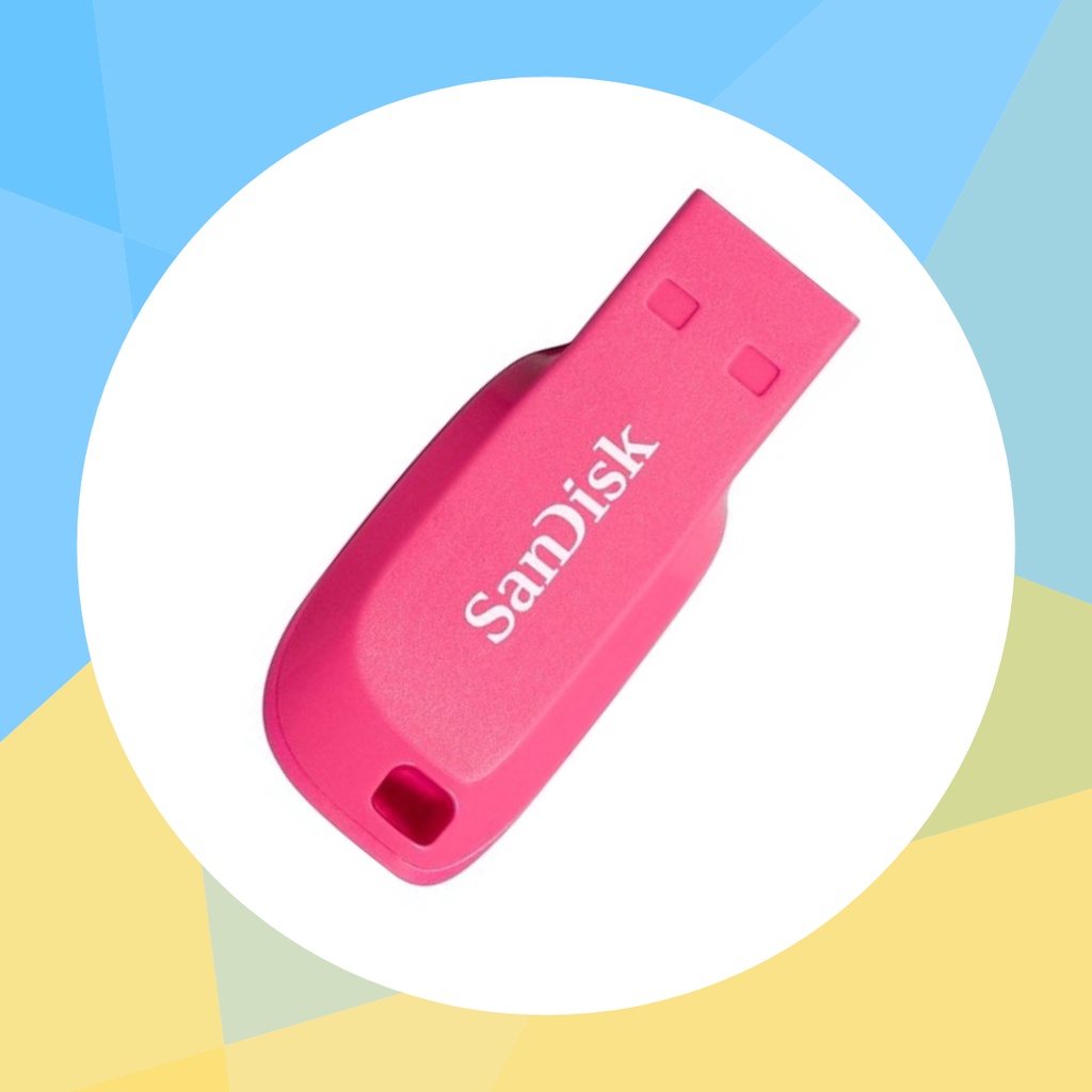 แฟลชไดรฟ์-16gb-sandisk-cruzer-blade-sdcz50c-pink-ของแท้