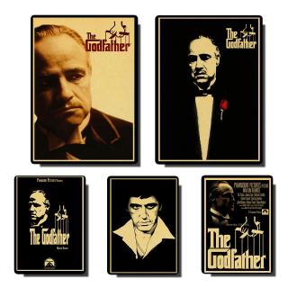 โปสเตอร์ตกแต่งผนังรูป The Godfather สไตล์วินเทจ