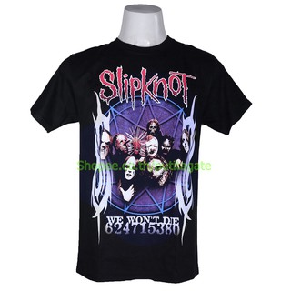 เสื้อยืดพิมพ์ลายแฟชั่น ย้อนยุคเสื้อวง Slipknot เสื้อไซส์ยุโรป สลิปน็อต PTA521 เสื้อวงร็อค เมทัล สากลS-5XL