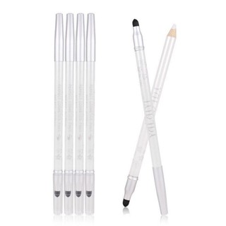 สินค้า #White ดินสอเขียนขอบตาพร้อมหัวฟองน้ำ Perfect Double-Head Cosmetic Pencil เนื้อครีมแบบเหลา เขียนง่ายเพื่อความสว่างสดใส