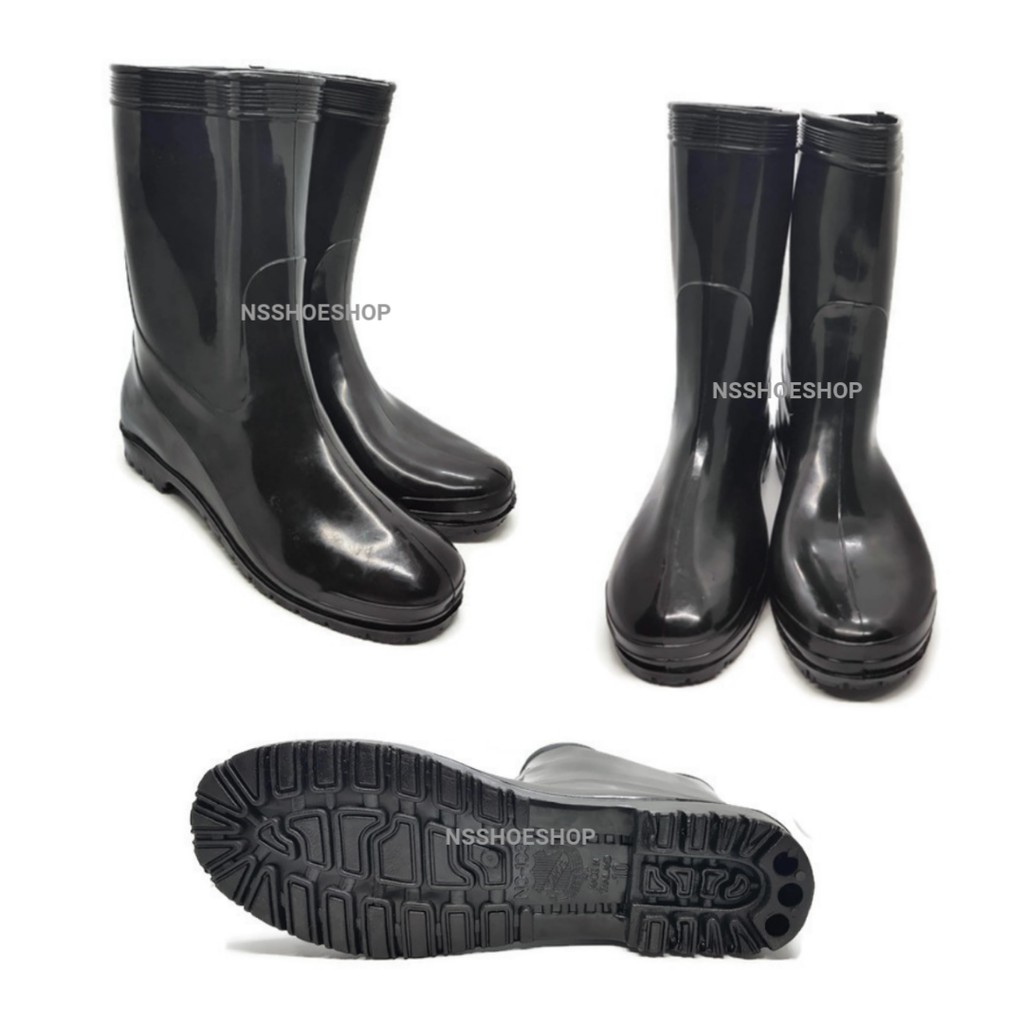 ภาพสินค้ารองเท้าบูทกันน้ำ สีดำ Dinos 103 รองเท้าบู๊ต จากร้าน nsshoeshop บน Shopee ภาพที่ 2