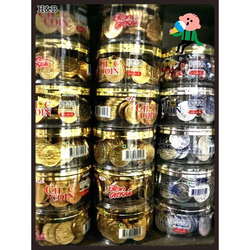 ภาพสินค้าช็อกโกแลต ช็อกเหรียญทอง (60ชิ้น) ช็อกโกแลตทองแท่ง ขนมโบราณ ขนม ของแต่งเค้ก ไวท์ช็อกโกแลต ของขวัญ ปีใหม่ ตรุษจีน จากร้าน sbtogether บน Shopee ภาพที่ 2