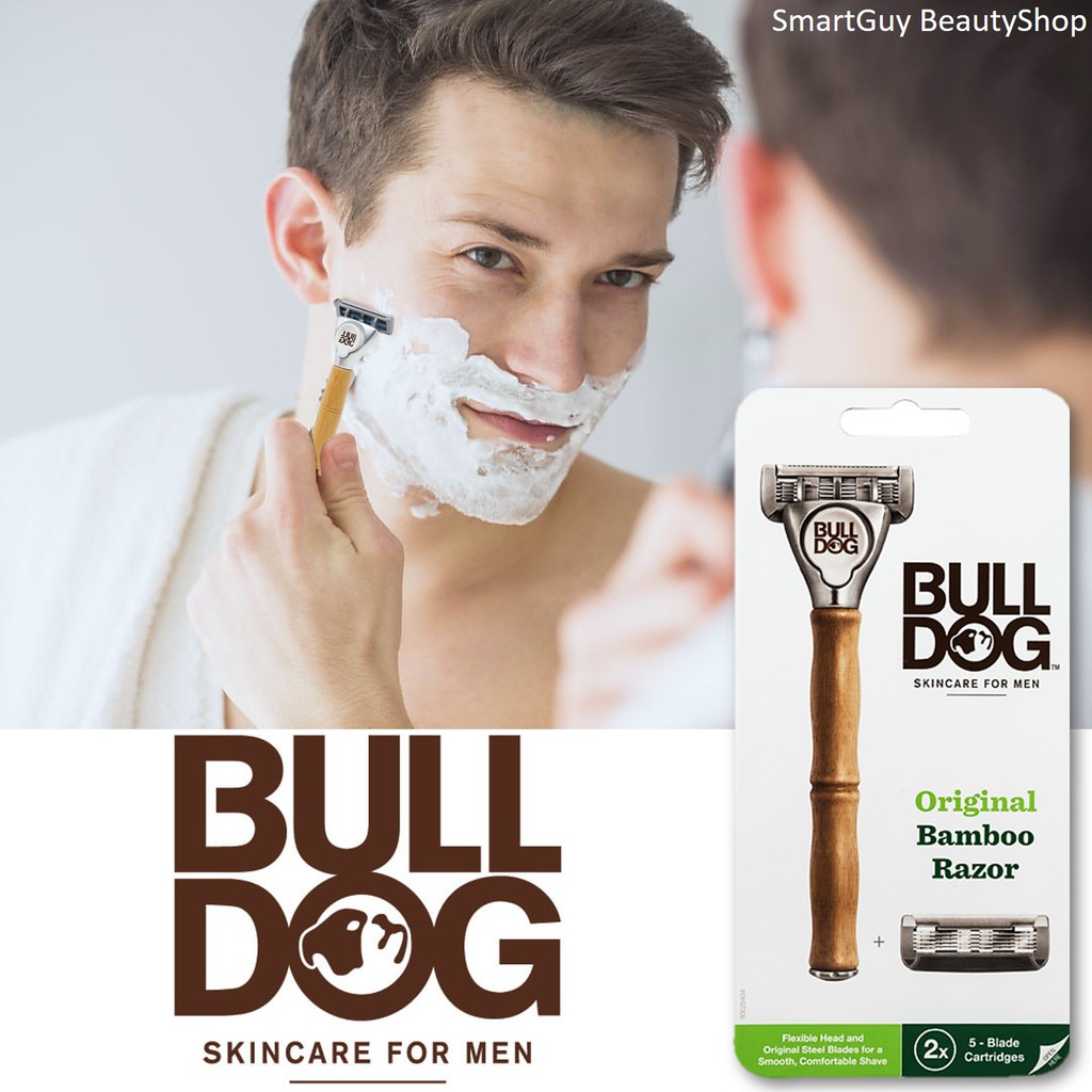 BullDog Skincare For Men Original Bamboo Razor ชุดอุปกรณ์สำหรับโกนหนวด ...