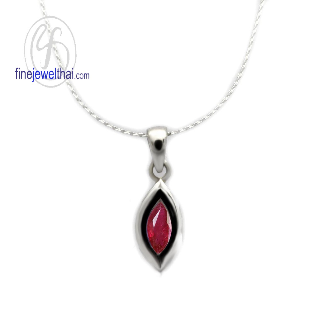 finejewelthai-จี้-ทับทิม-เงินแท้-จี้พลอย-หัวใจ-พลอยประจำเดือนเกิด-ruby-pendant-silver925-p1001rb