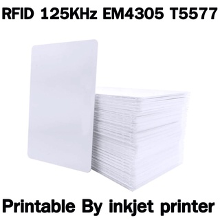 บัตร RFID 125KHz EM4305 T5577 Copy Rewritable Writable Duplicate printable by Epson or Canon inkjet printer.