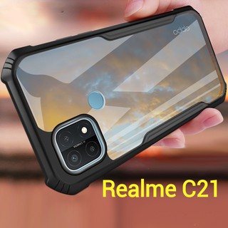 Realme Narzo 50i(พร้อมส่งในไทย)เคสกันกระแทกขอบสีหลังใสRealme C11 2021/Realme8 4G/5G/Realme8Pro/Realme C20/C25/C12/C21