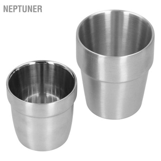 Neptuner แก้วมักสเตนเลส แบบสองชั้น (180 มล. + 300 มล.) สําหรับร้านอาหาร เบียร์ 2 ชิ้น