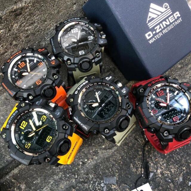 ภาพหน้าปกสินค้านาฬิกาผู้ชาย D-ZINER แท้ 100% ️ สีน้ำเงิน แดง มีหลายสี  กันน้ำ 100%  พร้อมกล่องใสปั้มโลโก้ จากร้าน goodwatch1 บน Shopee