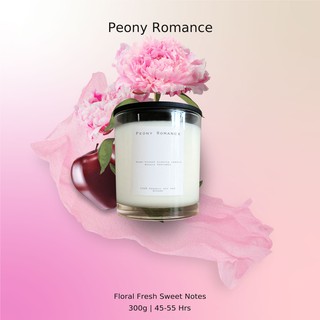 เทียนหอม Soy Wax น้ำหอม กลิ่น Jo.L Peony Romance 300g (45 - 55 hours) Double wick (PEONY &amp; BLUSH SUEDE)