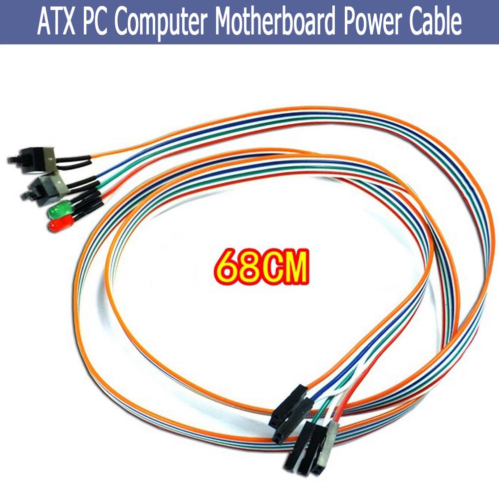 ภาพหน้าปกสินค้าสายเคเบิ้ล สายเมนบอร์ดคอมพิวเตอร์ 68 ซม. Atx Led Cable 2 สวิทช์ On / Off / Reset ที่เกี่ยวข้อง