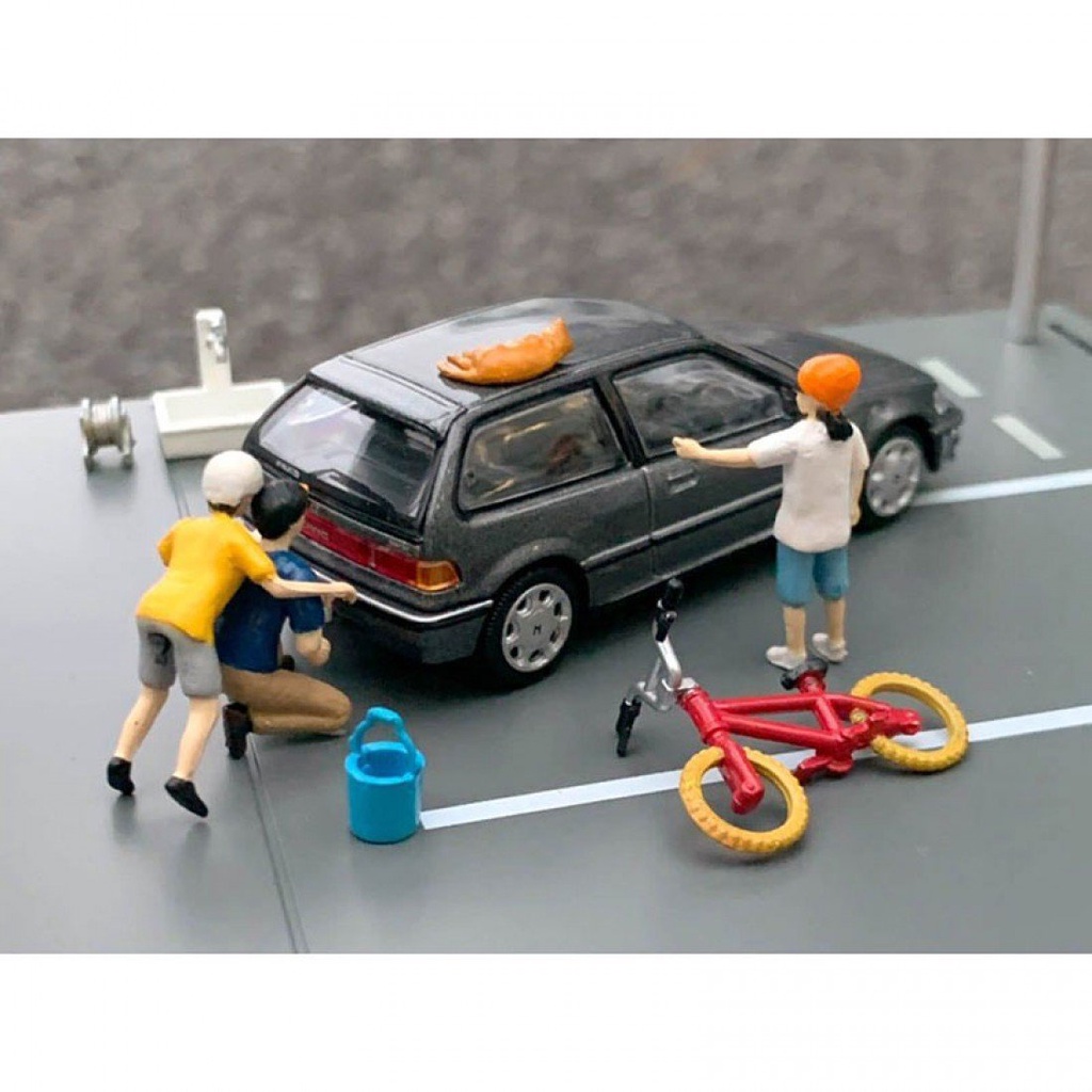 tomytec-1-64-diorama-รถ-snap-02b-ล้างรถ-tlv-diocolle-honda-civic-sir-ii-ef9-tomica-limited-vintage