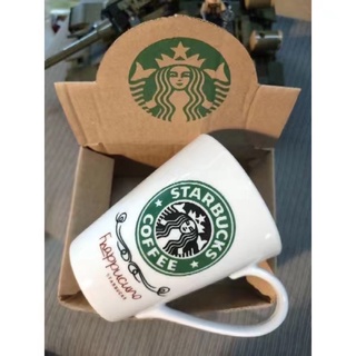 พร้อมส่ง แก้ว ถ้วยกาแฟสตาร์บัค แก้วเซรามิค อย่างดี ลายน่ารัก