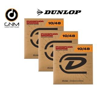 DUNLOP สายกีตาร์ โปร่ง รุ่น DAP1048 ( Extra Light .010 - .048 ) ** Made in USA ** // ( 3 ชุด ) //